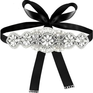 Ceinture de Mariée Fleurs en Cristal