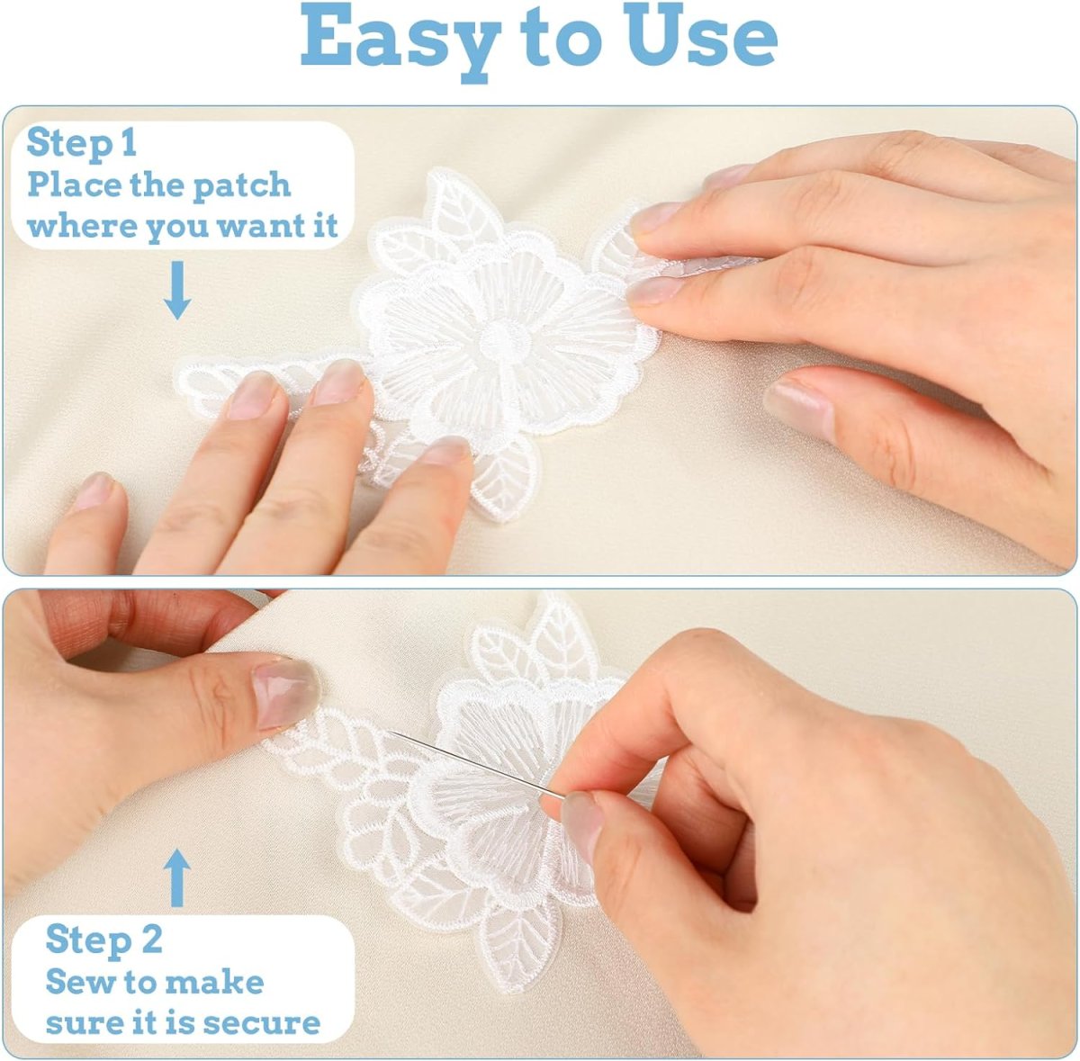 Robe de mariée princesse col en V et manches longues dentelle florale – Image 8