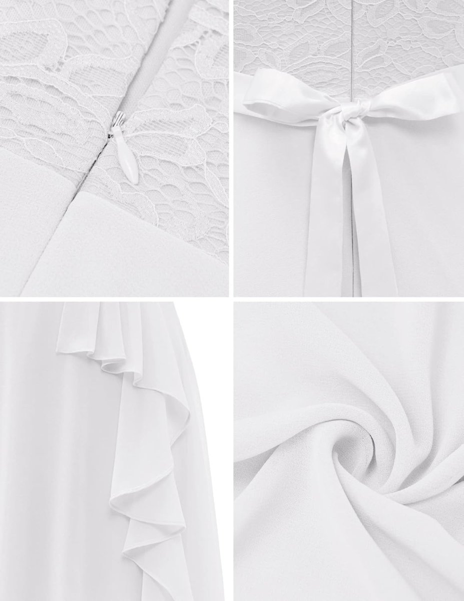 Robe De Soirée Courte Blanche – Image 9