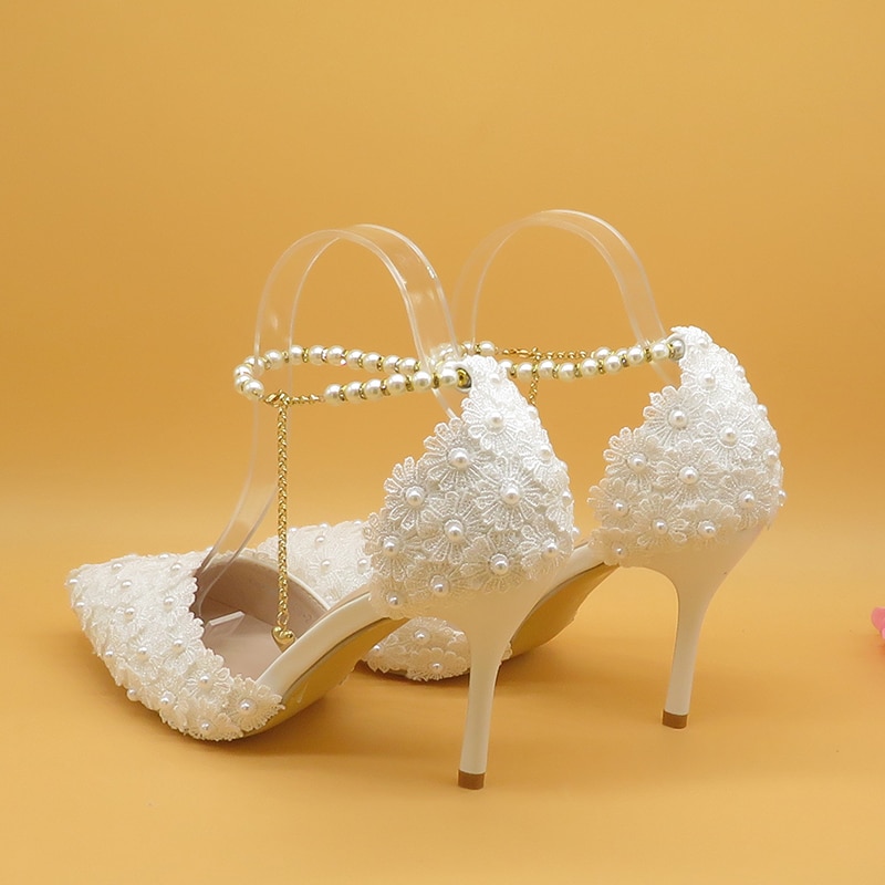 Ensemble Chaussure Et Sac De Mariage Blanc – Image 6