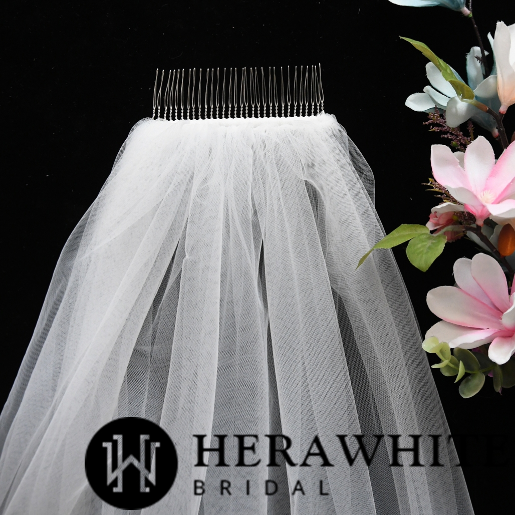 Voile de Mariée Long à Plumes – Image 7