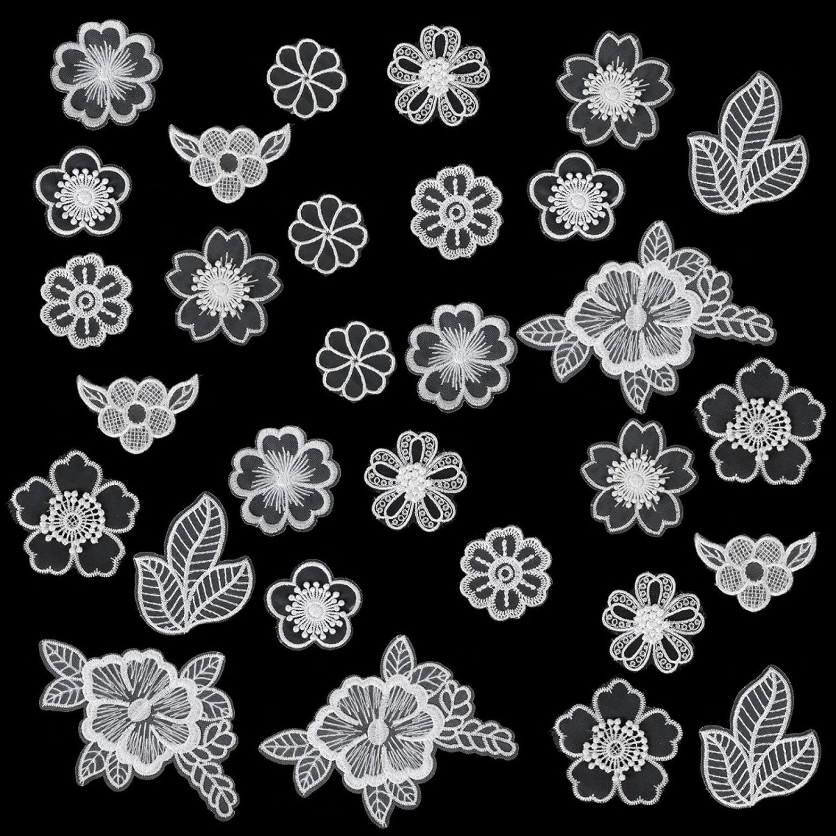 Robe de mariée princesse col en V et manches longues dentelle florale – Image 3