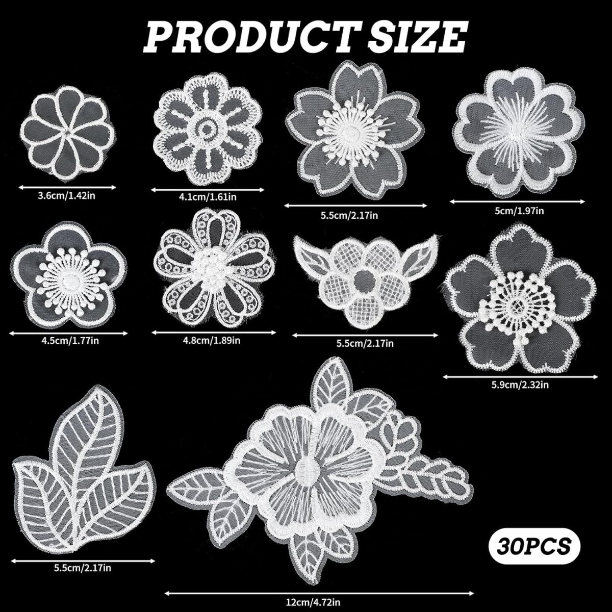 Robe de mariée princesse col en V et manches longues dentelle florale – Image 4