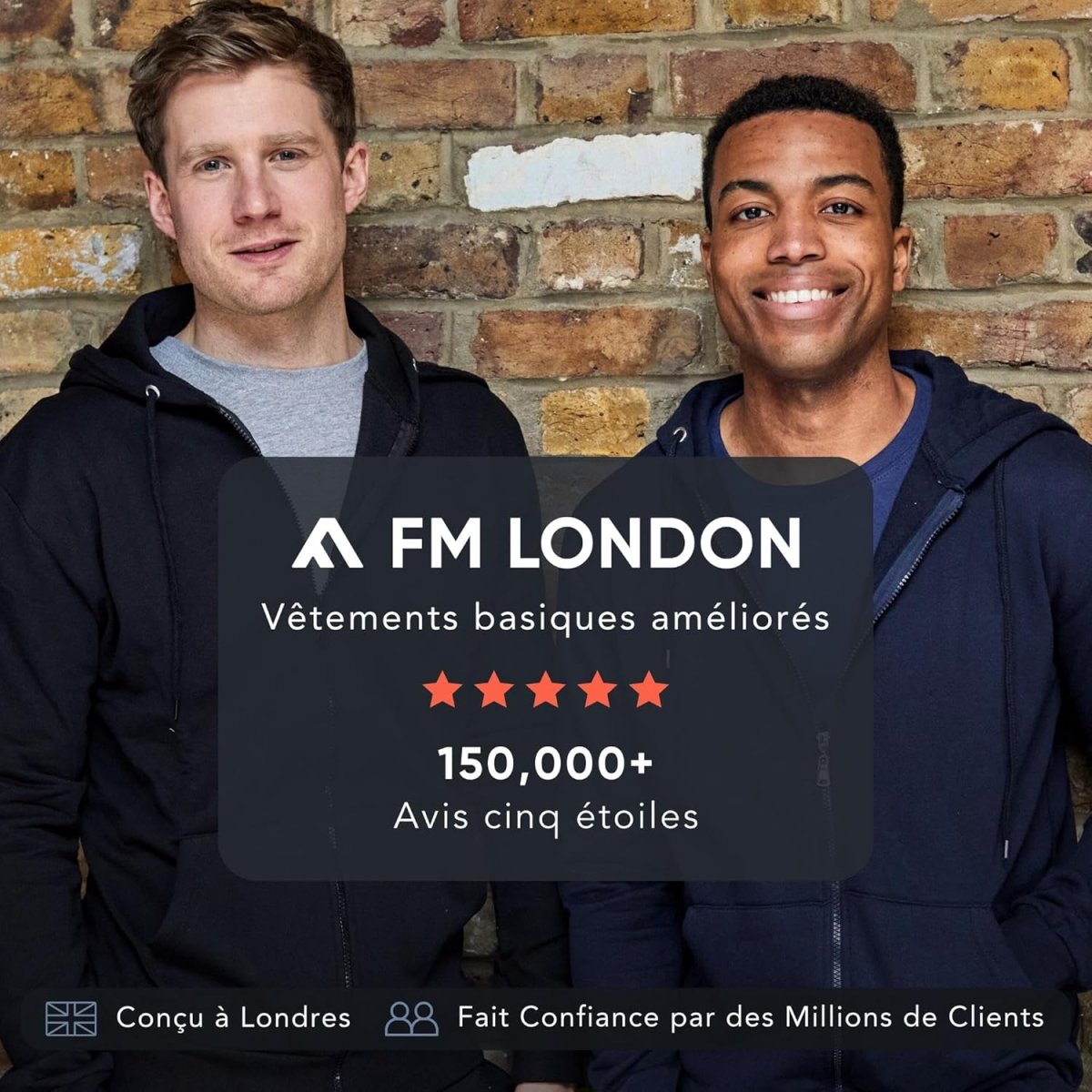 Triple Set ou Lot de 5 pièces de T-Shirts pour Hommes FM London en 100% Coton de Grande Qualité – Image 8