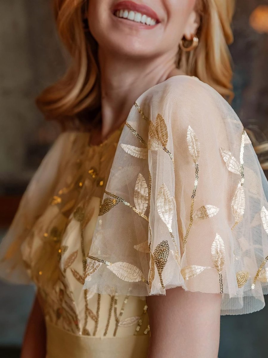 Robe De Mariée Courte Avec Perles Blanche – Image 8