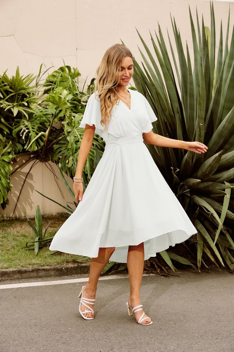 Robe Blanche Mousseline Courte – Image 7