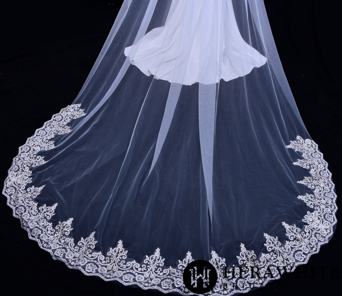 Voile de Mariée Long Avec Peigne – Image 5