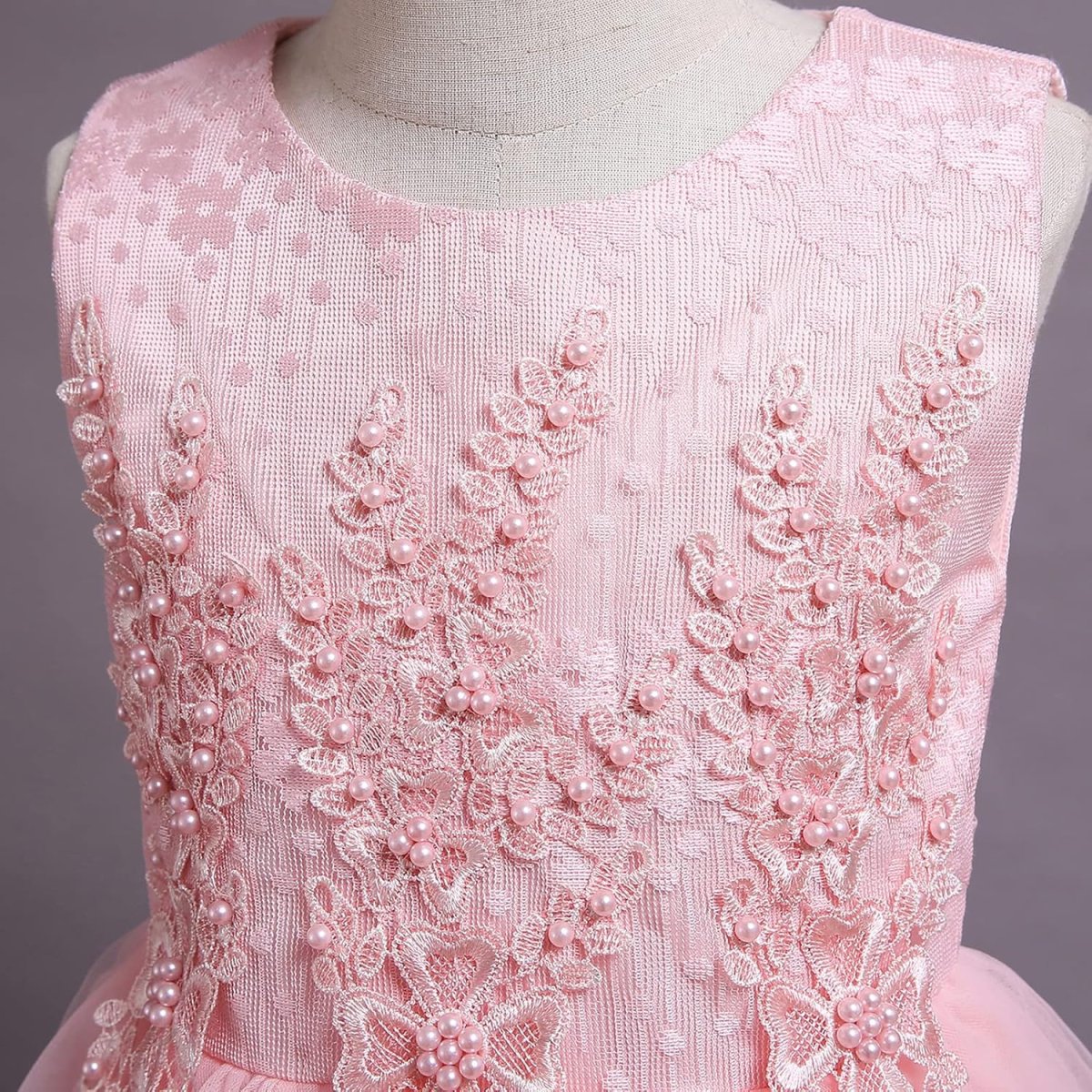 Robe de bal princesse avec dentelle florale et paillettes – Image 5
