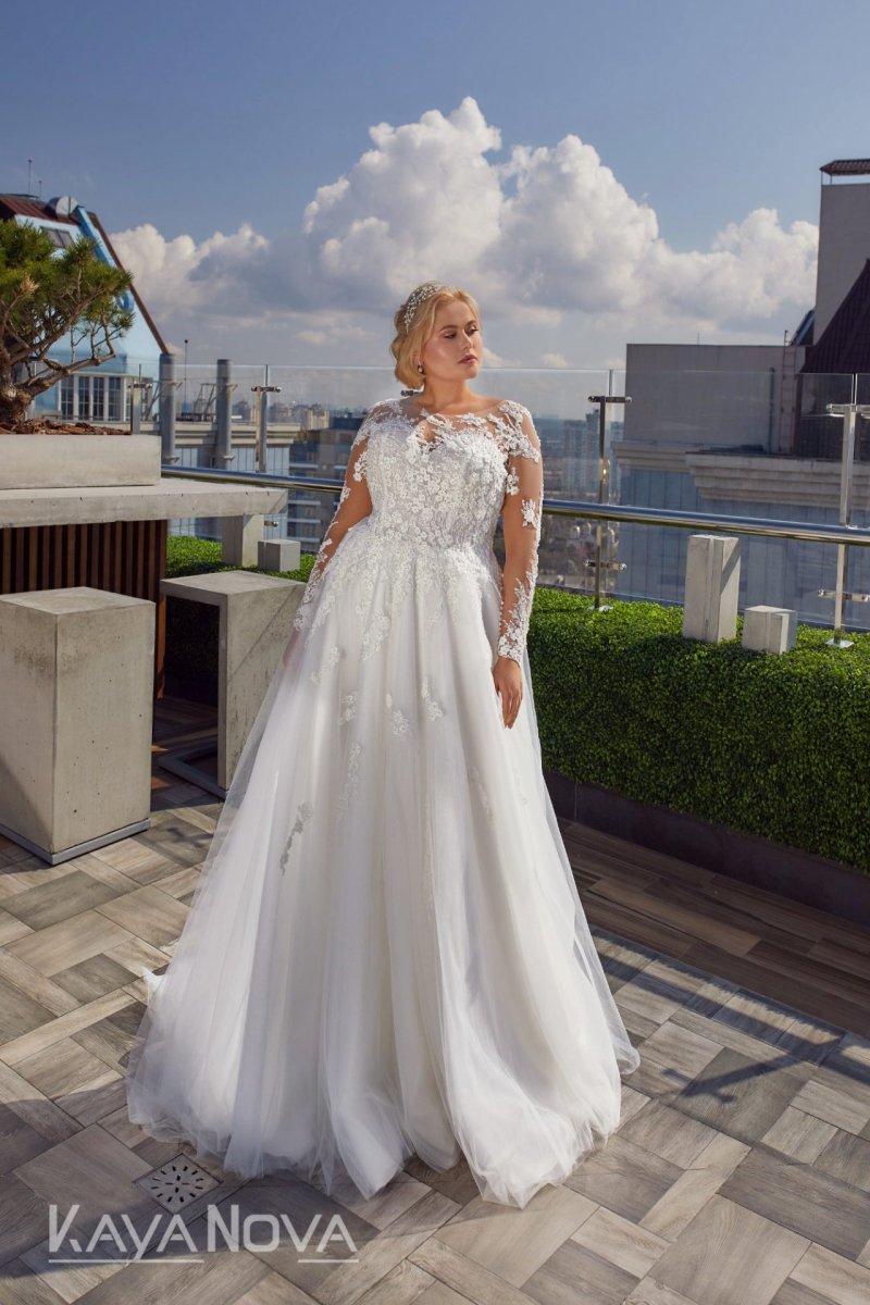 Robe De Mariée Grande Taille Florale – Image 4