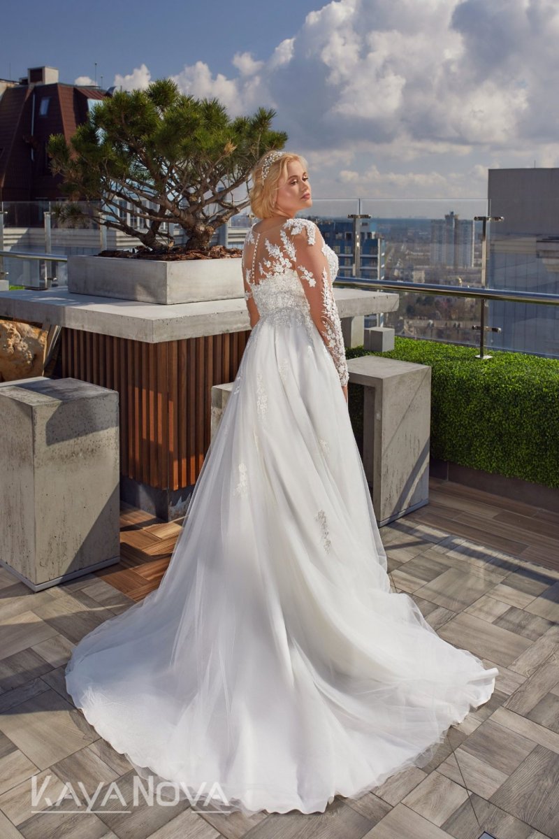 Robe De Mariée Grande Taille Florale – Image 3