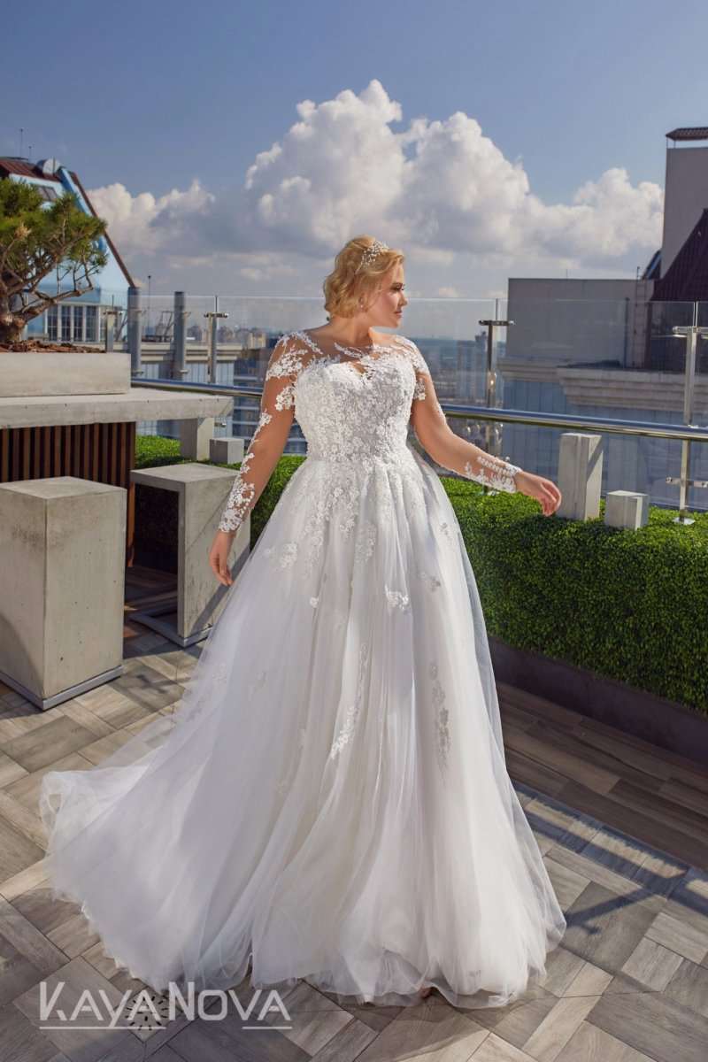 Robe De Mariée Grande Taille Florale – Image 5