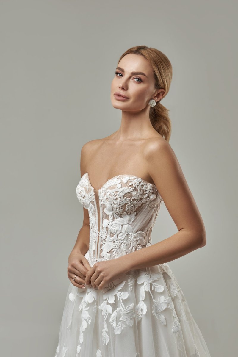 Robe De Mariée Bustier Dentelle – Image 4