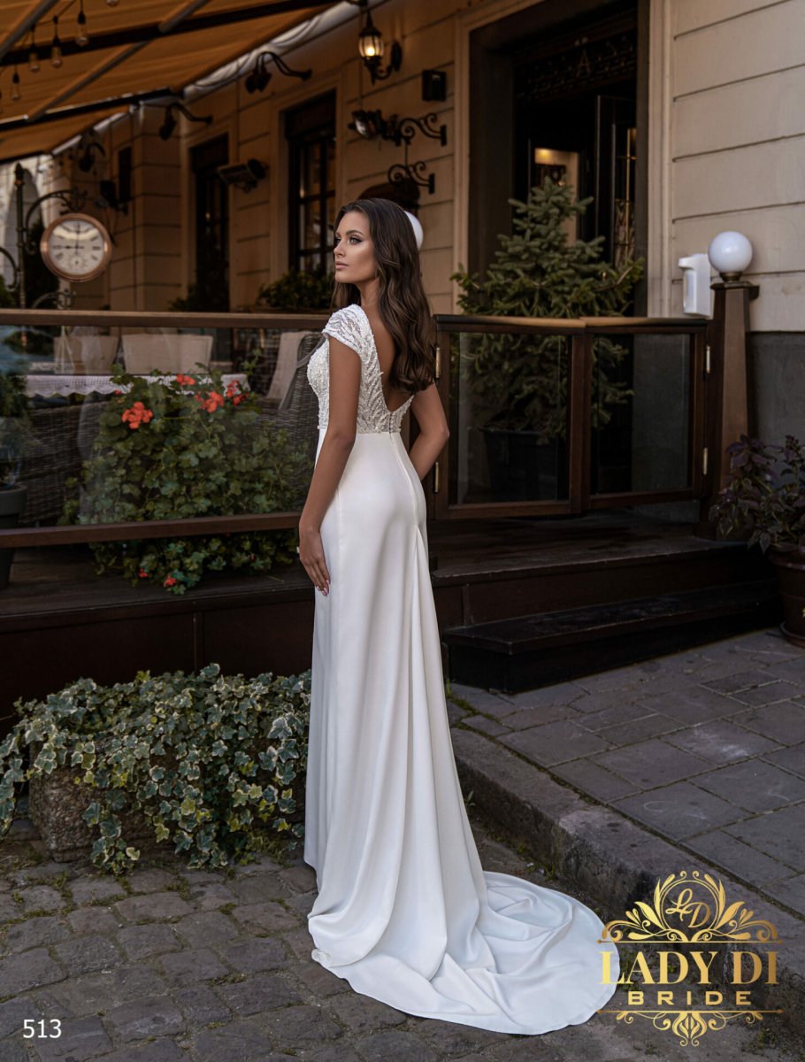 Robe De Mariée Bohème Chic Dos Nu Blanche – Image 3