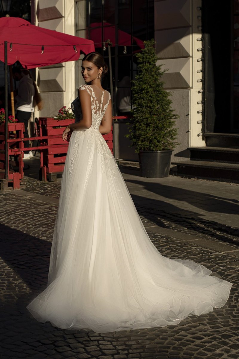 Robe De Mariée Dentelle Florale Fine – Image 3