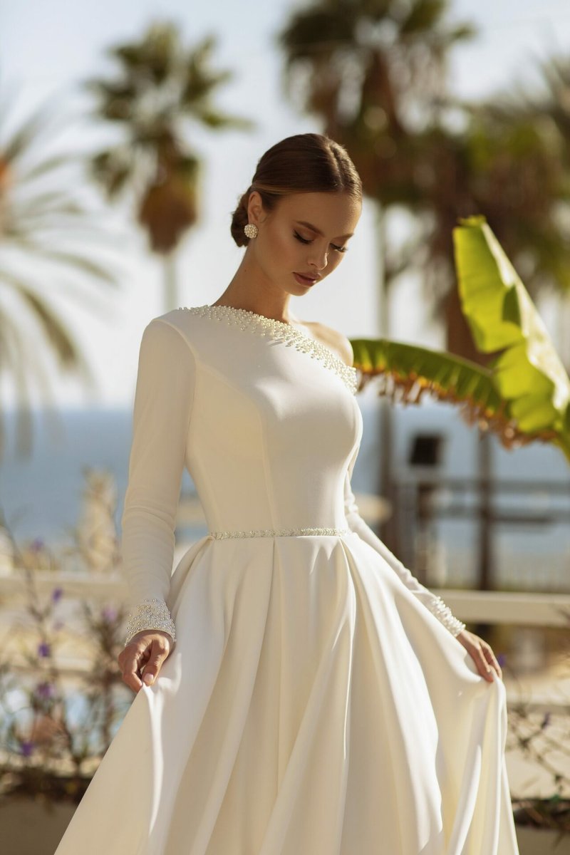 Robe De Mariée Sensuelle Blanche – Image 3