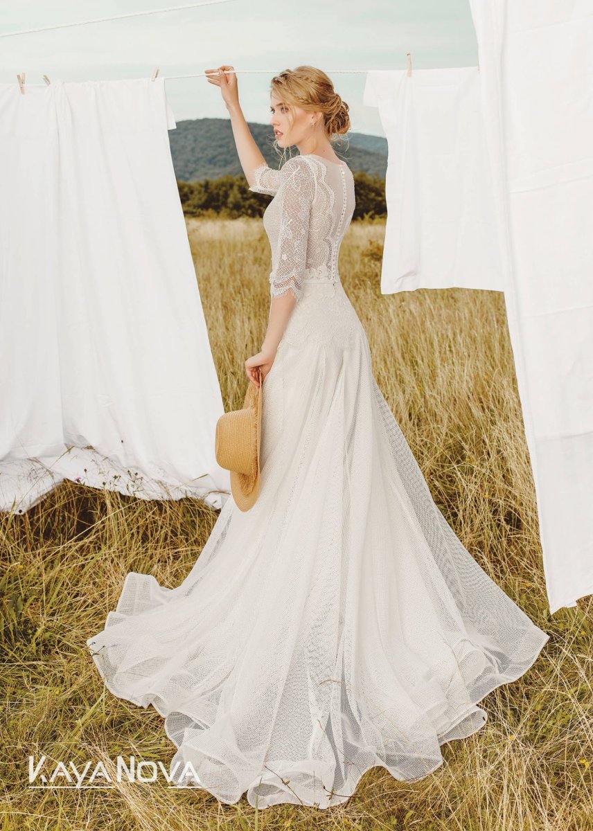 Robe De Mariage Champêtre Blanche – Image 3