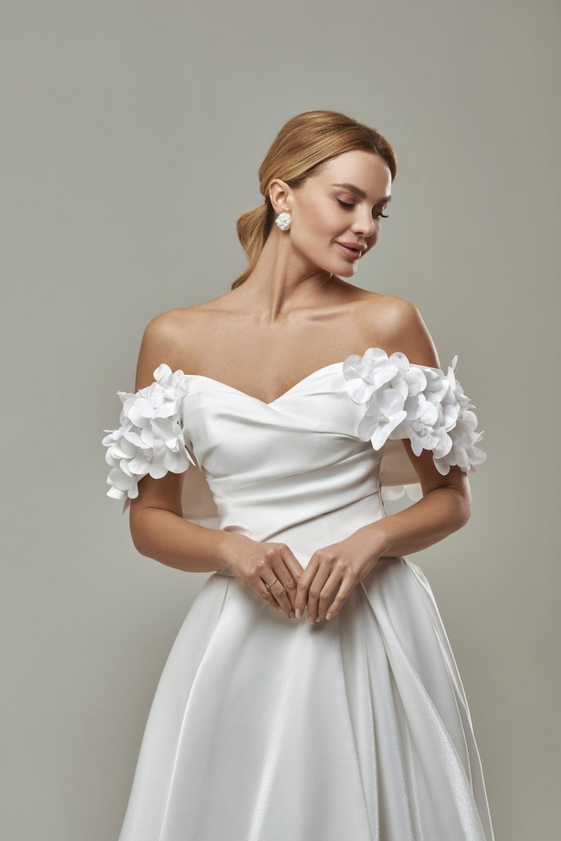 Robe De Mariée Fluide Bohème Blanche – Image 4