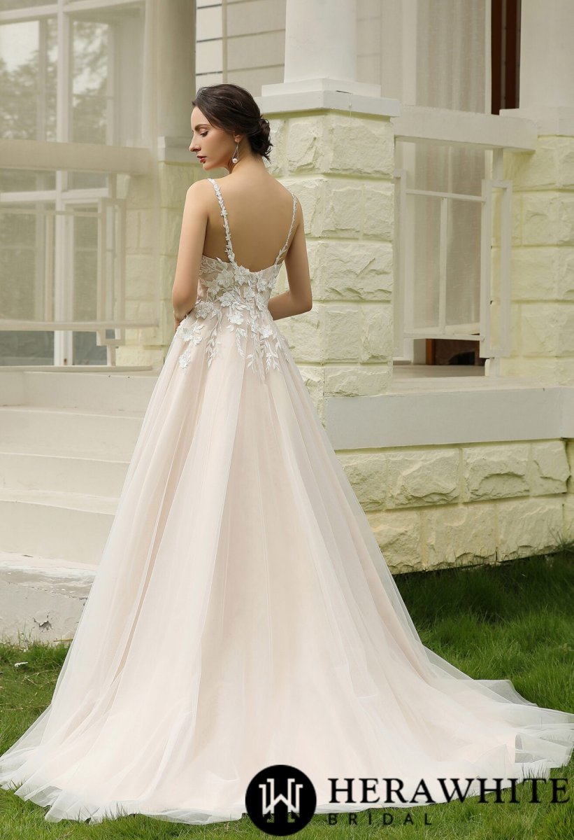 Robe de bal princesse avec dentelle florale et paillettes – Image 8