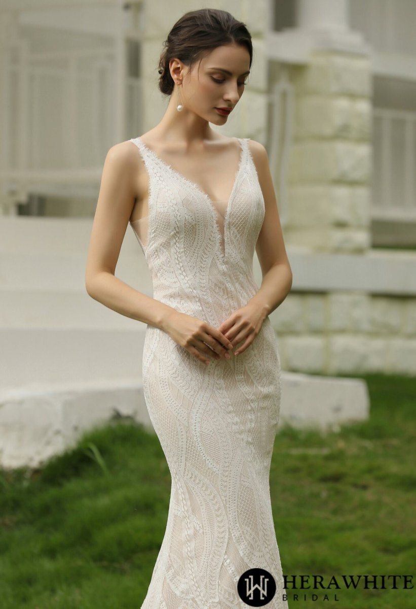Robe de Mariée Sirène Sexy à double bretelles – Image 5