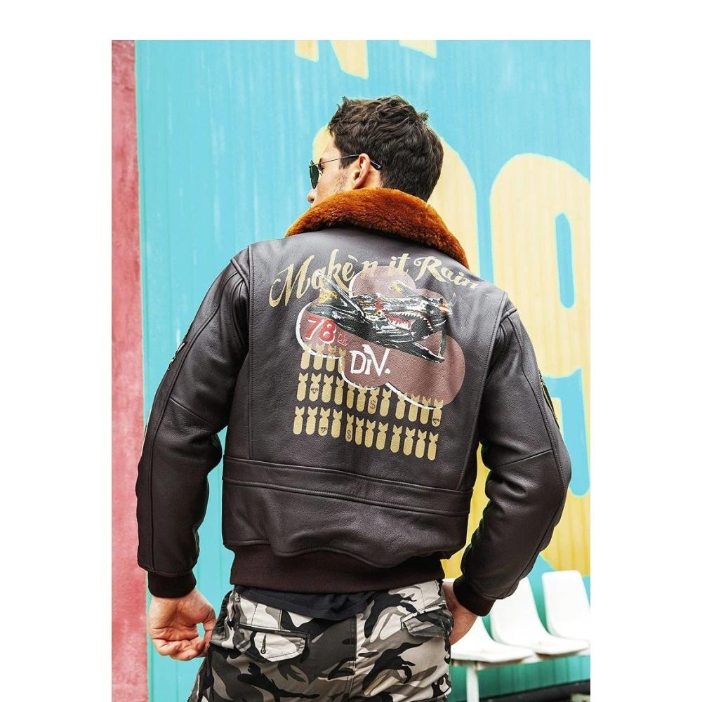 Blouson Vintage Aviateur Américain Seconde Guerre Mondiale – Image 3