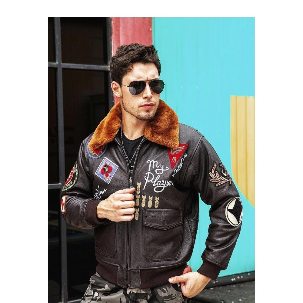 Blouson Vintage Aviateur Américain Seconde Guerre Mondiale – Image 7