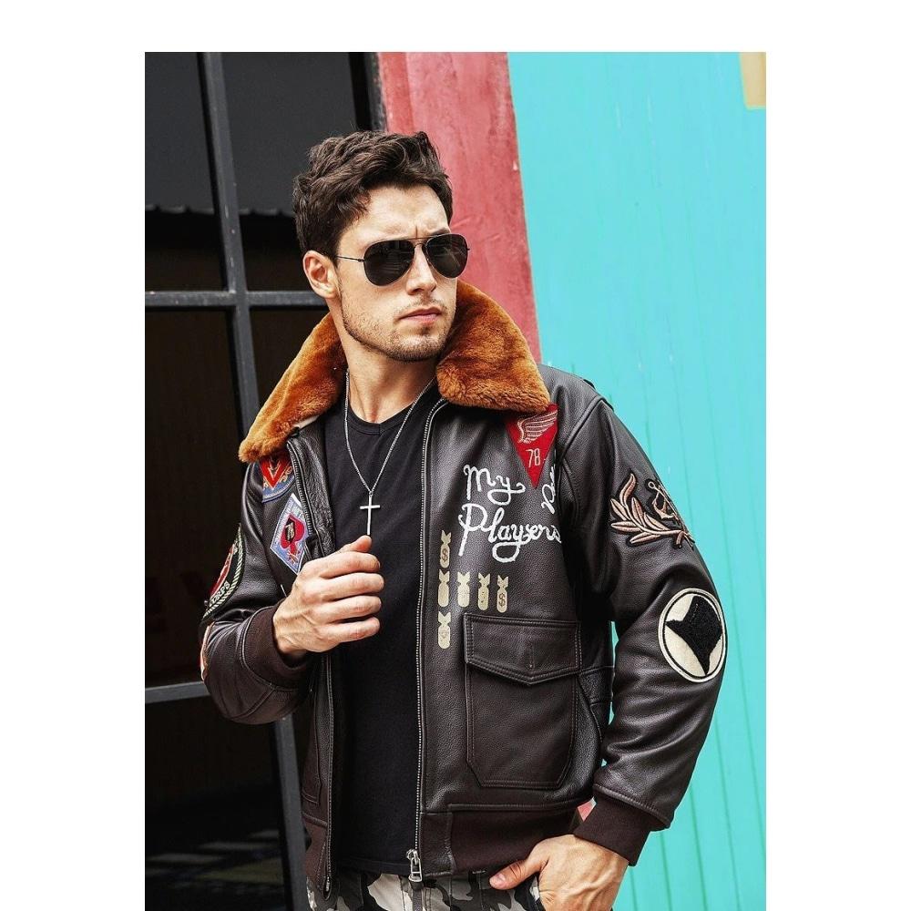 Blouson Vintage Aviateur Américain Seconde Guerre Mondiale – Image 5