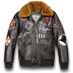 Blouson Vintage  Cuir Aviateur Américain