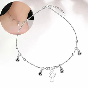 Bracelet Vintage  De Cheville Argent Indien