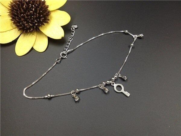 Bracelet Vintage De Cheville Argent Indien – Image 8