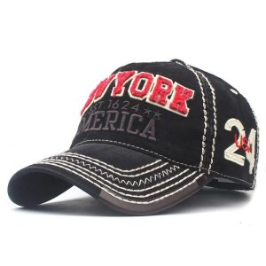 Casquette Vintage New York Rouge Et Noir