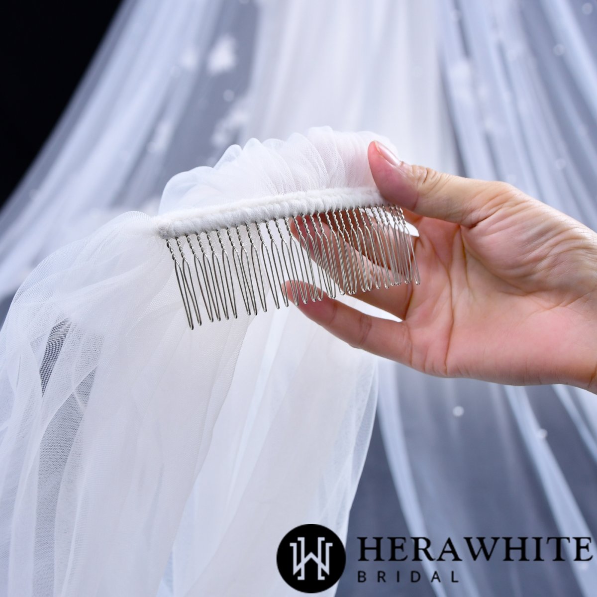 Voile de Mariée Long A Dentelle – Image 8