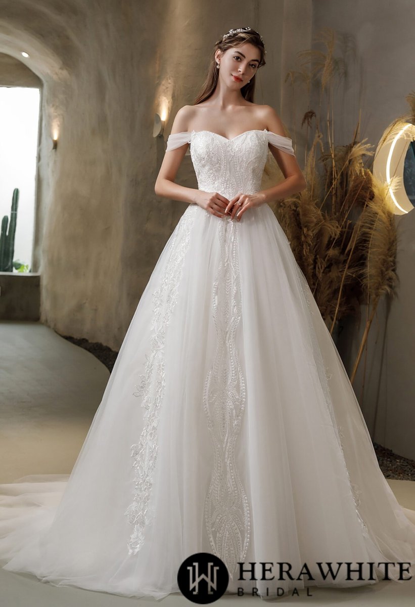 Robe De Mariée Princesse Manches Tombantes – Image 7