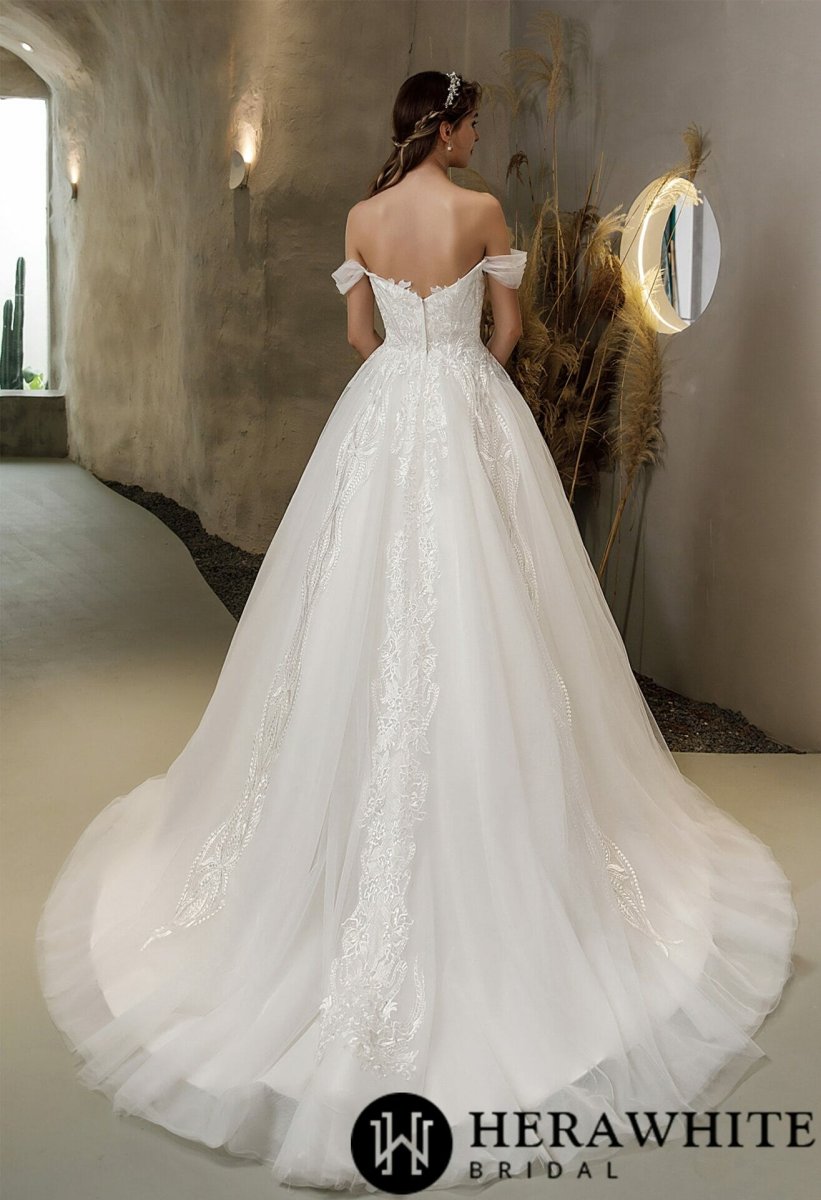 Robe De Mariée Princesse Manches Tombantes – Image 6