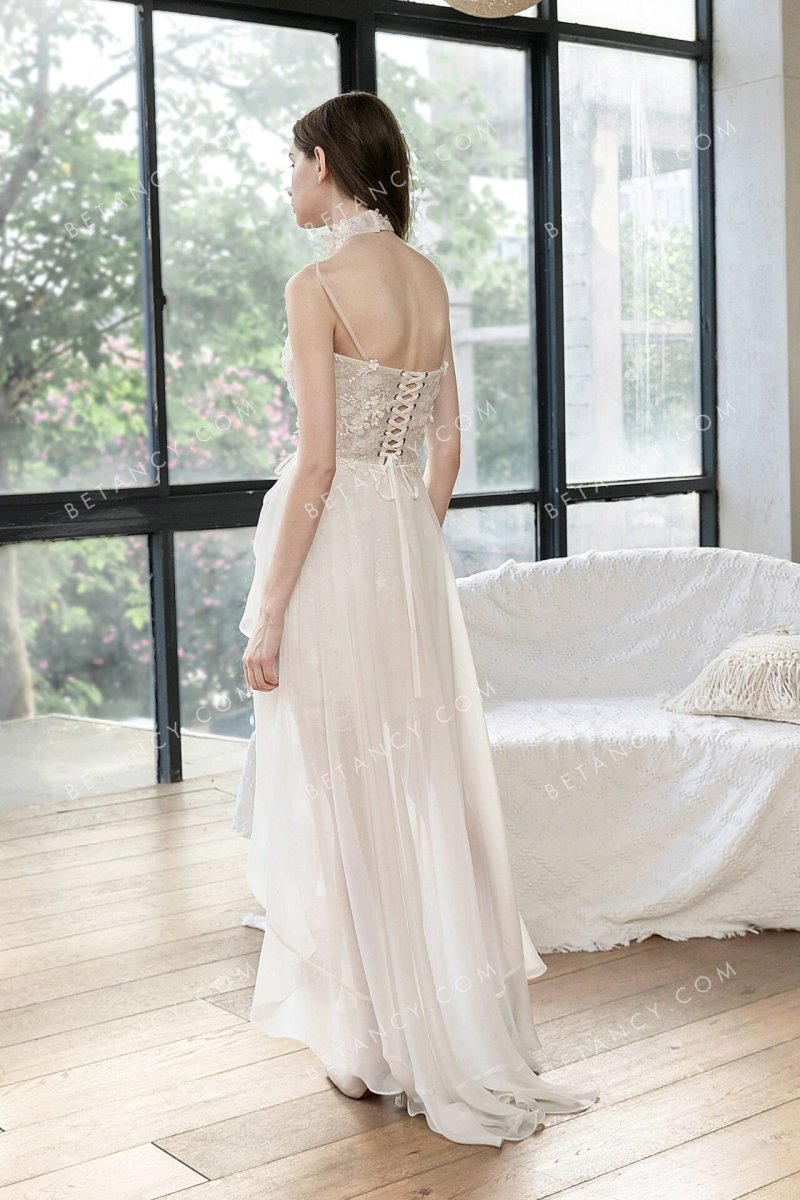 Robe De Mariée Courte Devant Longue Derrière – Image 4