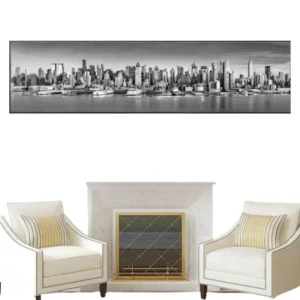 Tableau Vintage New York Noir Et Blanc Grand