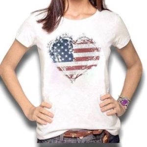 T-Shirt Vintage  USA Femme