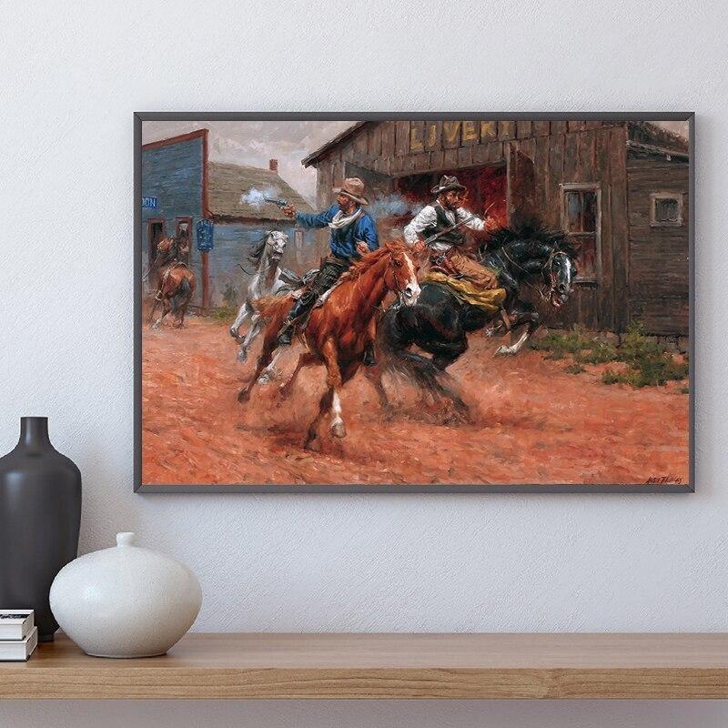 Tableau Vintage Cowboy Western – Image 3
