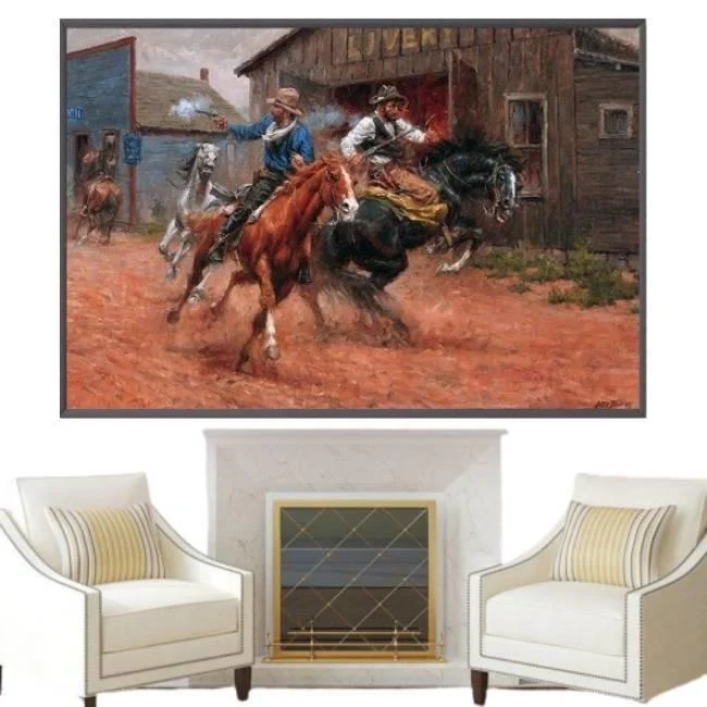 Tableau Vintage Cowboy Western – Image 2