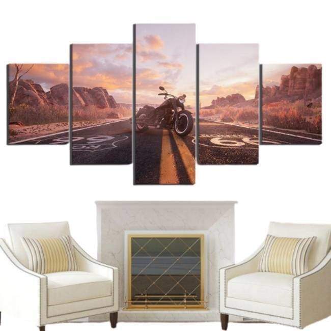 Tableau Vintage Déco Route 66 Décoration Murale – Image 2