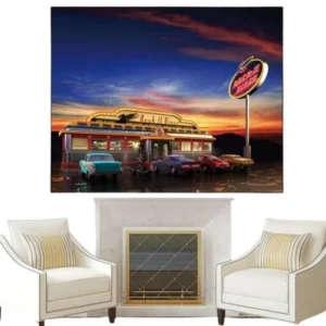 Tableau Vintage Diner Américain