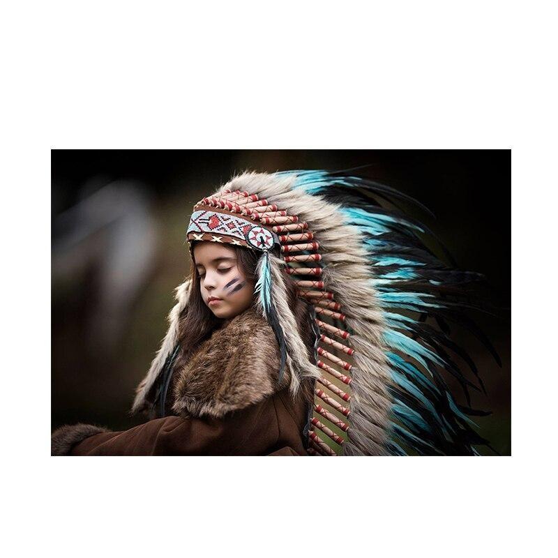 Tableau Vintage Enfant Indien – Image 5