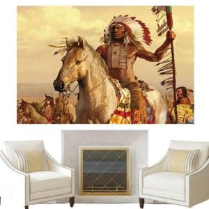 Tableau Vintage D'Indien D'Amérique