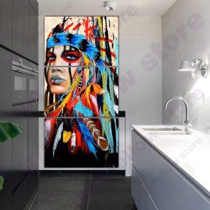 Tableau Vintage Indien D'Amérique