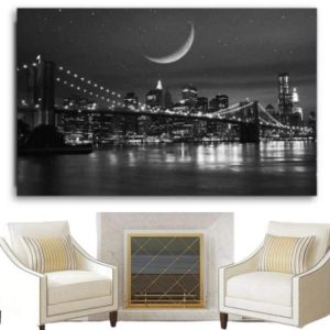 Tableau Vintage New York Led Noir Et Blanc