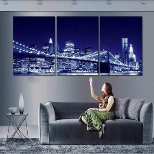 Tableau Vintage Lumineux Led New York