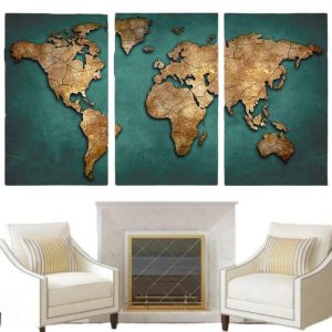 Tableau Vintage Mappemonde