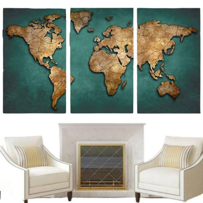 Tableau Vintage Mappemonde – Image 2