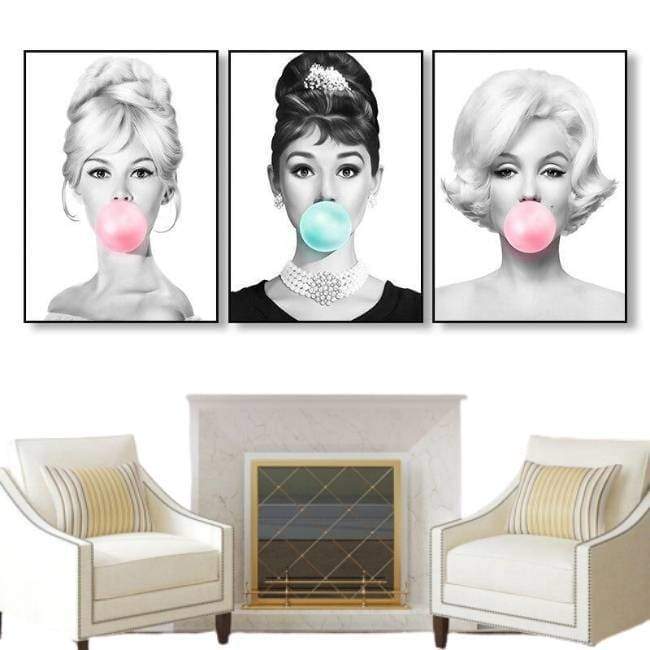 Tableau Vintage Marilyn Monroe Chewing gum