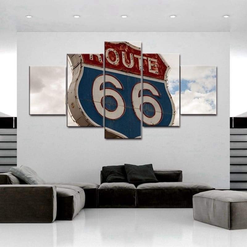 Tableau Vintage Métal Route 66 – Image 6