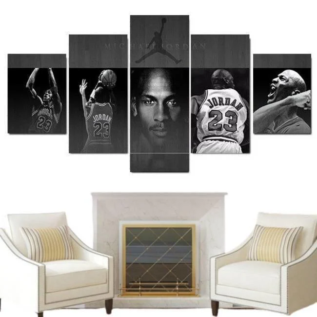 Tableau Vintage Michael Jordan Noir Et Blanc